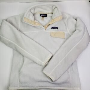 Patagonia Re-Tool Snap-T Womens Polartec Thermal Pro Fleece Pullover White Small